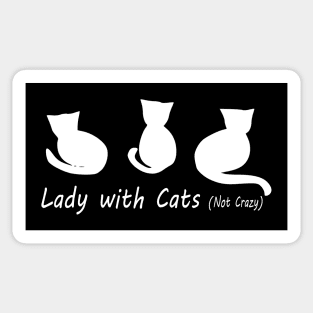 Lady with Cats (Not Crazy) Sticker